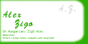 alex zigo business card
